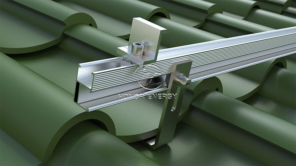 Carbon Steel Solar Tile Roof Mounting